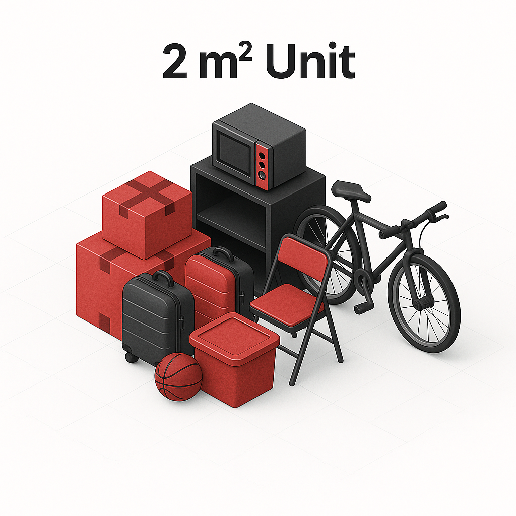 small storage unit size in east london