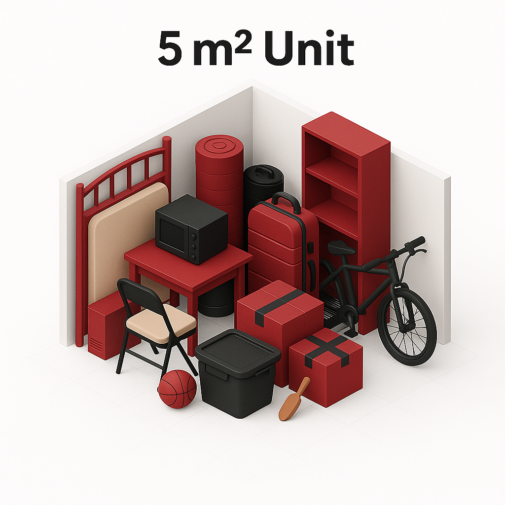 small storage unit size in east london
